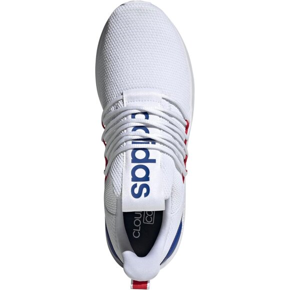 ⚡Adidas Mens White/Better Scarlet/Lucid Blue Imported Rubber Lite Pull-On Shoes - Picture 5 of 8